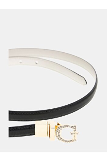 Guess Everlee Women's Black Adjustable Reversible Belt Bw9242P5315-Bla