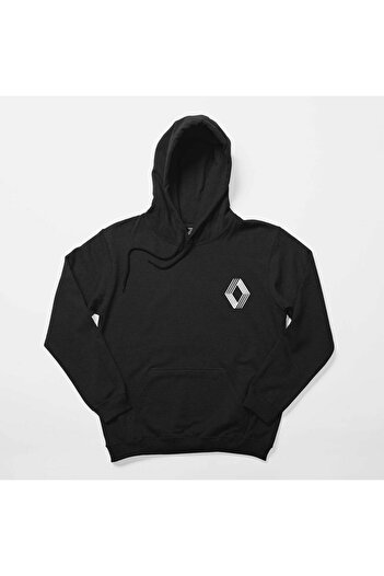 Z zepplin Renault Logo Black Hooded Sweatshirt Hoodie