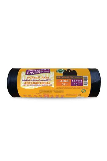 Enviro Guard Anti Bacterial Medium Duty Large Garbage Bag Rolls 15 bags