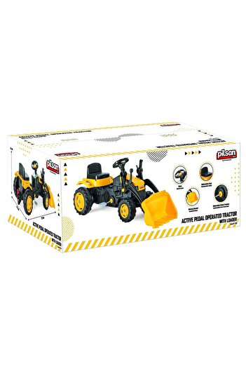 PİLSAN Tractor cu Pedale si Cupa Active Galben