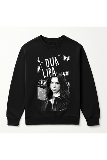 SVART WEAR Dua Lipa Designed Unisex High Quality Cotton Sweatshirt with Circular Necklace