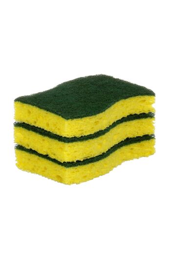 Scotch Brite Heavy Duty Scrub Sponges 114mm x 68mm x 15mm – 3 Pack