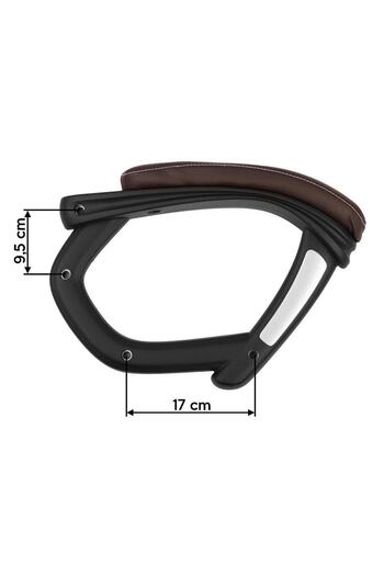 DacEnergy Set 2 cotiere pentru fotoliu , din plastic rezistent, 17 cm, design clasic, cu imitatie...
