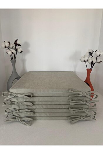 Bykutlay Home Collection 40CMX40CM+4CM 4'LÜ SÜNGERLİ SANDALYE MİNDERİ