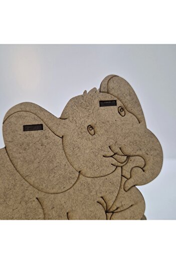 toptanetkinlikboyama Rocking Elephant Wooden Painting Set |   Educational Balance and Painting Activity for Children |   Mdf Event Product