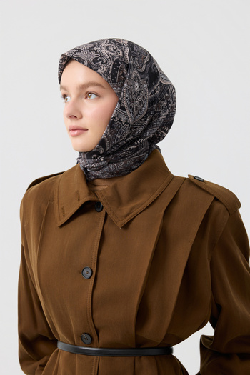 Qef Cotton Scarf Tale Smoked