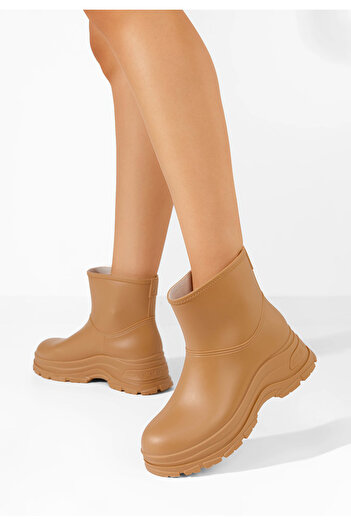 B T Shoes Elenita khaki rubber boots