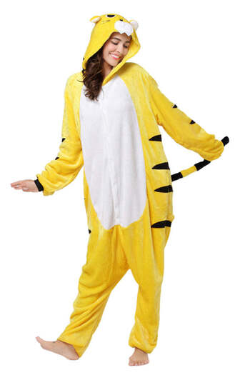 WildFashion Onesie kigurumi yellow tiger pattern PJM65-292