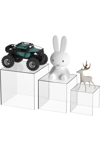 Slasa Set of 3 Clear Acrylic Display Boxes by