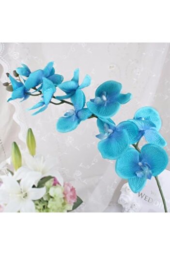 Slasa Artificial Orchids, Blue 70 cm for Weddings, Parties, and Home Décor