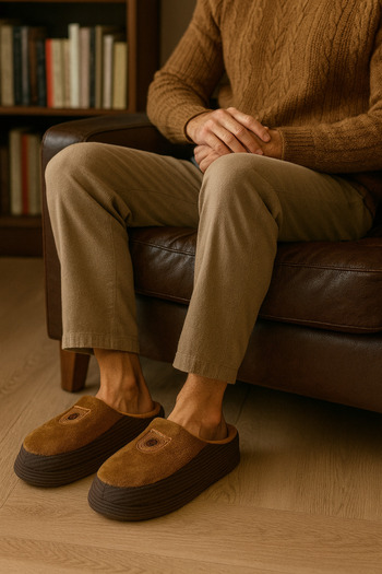 Beyond Brown Men's Velvet Gondola Slippers Byndkdf02