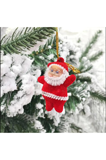 PartAntalya Christmas Pine Tree Ornament Santa Claus Set of 6