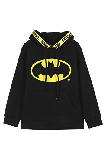 Batman Children's sweatshirt, with front pocket and hood, black,