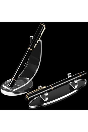 Slasa Acrylic Pen Display Holder - Transparent Pen and Pencil Holder, Paintbrush Drying Stand - 2-Pa
