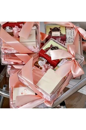 Slasa Acrylic Gift Box with Removable Lid - Transparent or Black