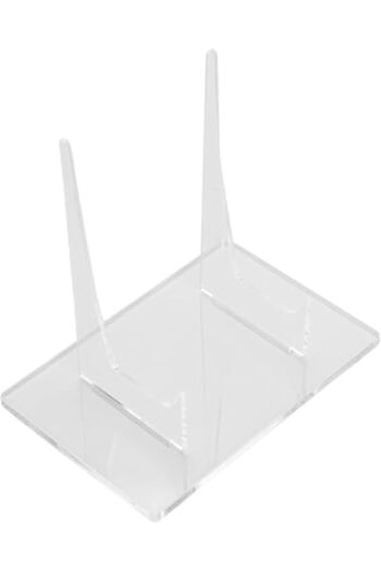 Slasa Transparent Acrylic Plate Stand 10.2 x 7.6 x 3.5 Inches from
