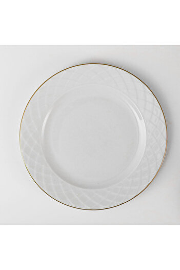 Güral Porselen Alfa 6-Piece 25 cm Serving Plate Matte Gold Mesh