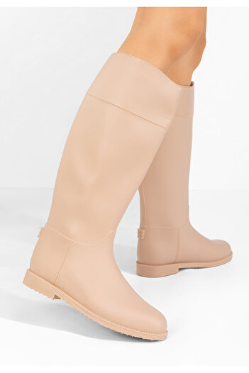 B T Shoes Angelena beige rubber boots