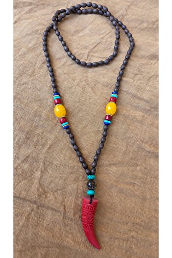 trendbysena Ethnic Authentic Ivory Long Mala Necklace