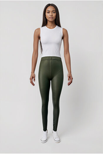 WESTMARK LONDON Koyu Kahve Polyester Elastan Karışımı Lastikli Bel Kadın Tayt Lillian Long Legging