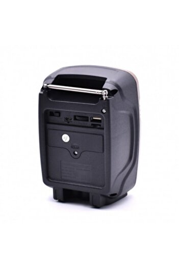 FOXMAG24 Portable radio with bluetooth and battery, MP3, USB, TF, FM, AM, SW, LED, RGB lights, brown