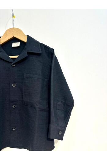 rois Children's Muslin Black Shirt Jacket
