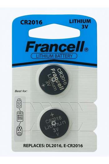 FRANCELL CR2016 Lithium Battery 3V – Pack of 2