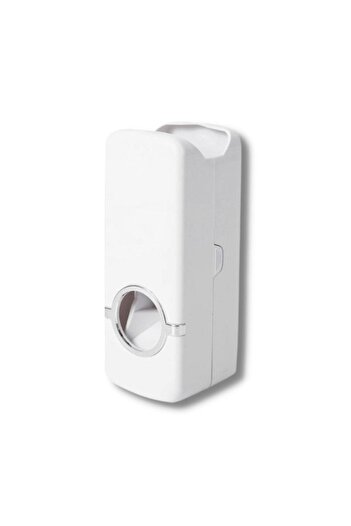 Altele Toothpaste Dispenser with 5 Brush Holder, Adhesive, Wall-Mount, White