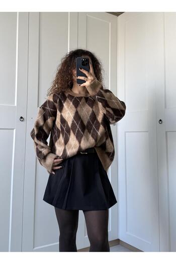 Betül Nayir Bearded Baklava Slice Sweater - Brown