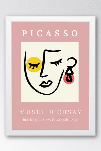 Saturn Pablo Picasso Musee D' Orsay Framed Painting - Eclectic Style Wall Decor