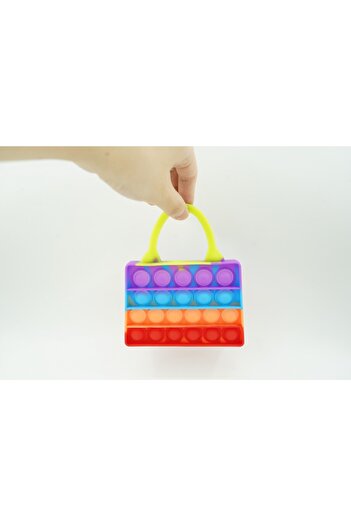 Teo Silicone Stress Relief Toy, Pop It Now And Flip It, Shoulder Bag, Multicolor