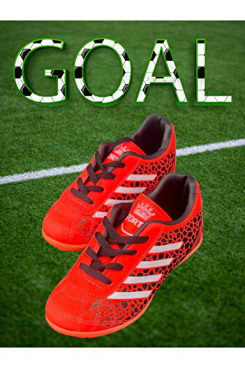 SPORTAÇ Boy's Orange Striped Orthopedic Sole Turf Field Shoes
