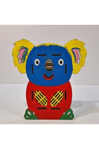 toptanetkinlikboyama Koala Piggy Bank Wooden Painting Set |   Educational Mdf Activity for Children |   Demountable Wooden Piggy Bank