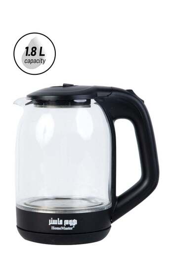 HOME MASTER Electric Glass Kettle-1.8 Liter- 1500 watts -