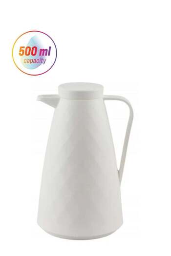 HOMEVEO Vacuum Flask Massa For Coffee And Tea 0.5 liter White