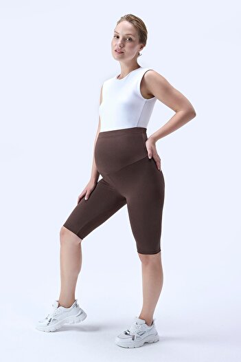 İmaj 715 High Waist Maternity Leggings with Brown Color Recovery and Extra Stretchy Effect