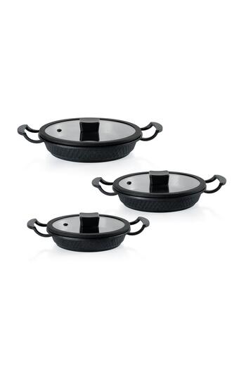 Altabi Hektor Cast Iron Pot Set 3-Piece Pot Set