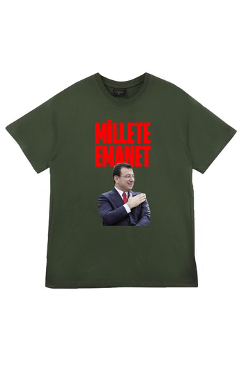 fame-stoned Ekrem İmamoğlu Trust to the Nation Printed Unisex 100% Cotton T-Shirt