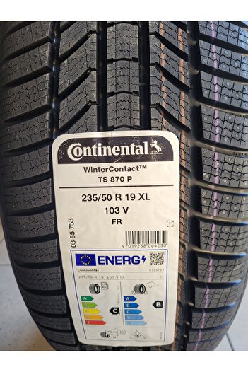 Continental 235/50R19 Winter Contact TS870P 103V XL Set Olarak (4 ADET) 2025 Üretim*