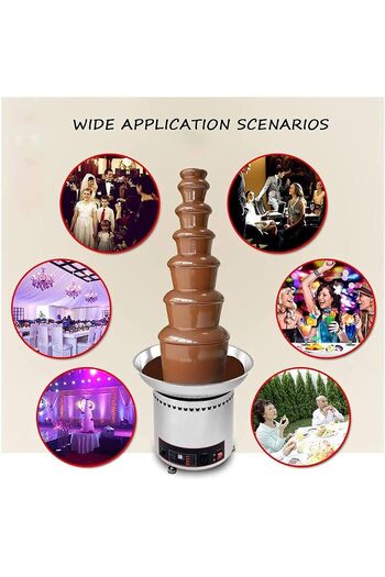 A.E oBlosdh Chocolate Fondue Fountain, Chocolate Fountain Machine 4/5/6/7 Tier