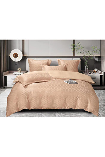 FIONNA.RO Satin Jacquard Underwear With Elastic - Modern Cocoa Beige