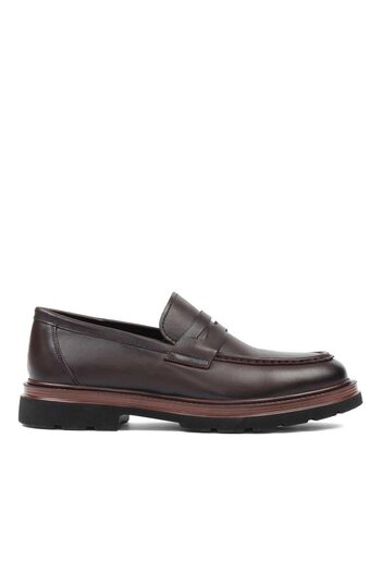 Celal Gültekin Men's Brown Leather Casual Shoes
