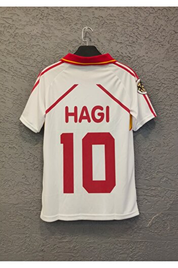 Flextreme Galatasârâ'Y=Efsanêsi-Hagi Retr'O Short Sleeve White Adult Football Jersey