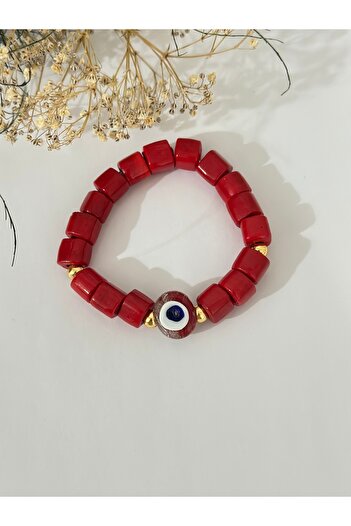 mibrillo Red Glass Basement Bead Bracelet Basement Bracelet