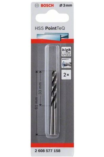 Bosch HSS PointTeQ spiral drill 3.0 mm