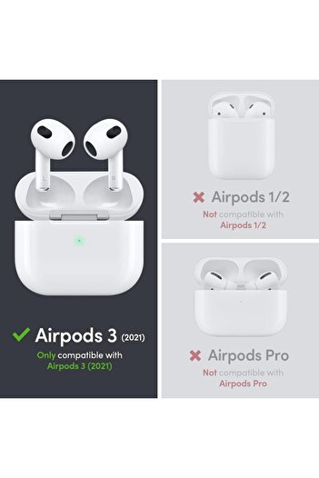 CYRILL Airpods 3 Case Cover Wave Stone Designed for Airpods 3 Case (2021) - (Dark Gray)