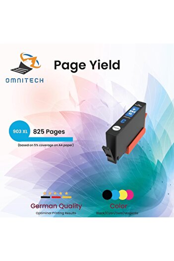 Generic 903XL Cyan Ink Cartridge - Compatible with Ink HP OfficeJet Pro 6970, 6960, 6950 (Cyan)