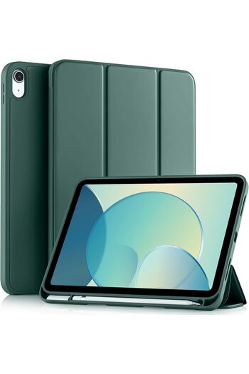 Generic iPad 10th Generation Case, 10.9 Inch 2022, Pine Green, Slim Trifold Stand with Pencil Holder, Auto S
