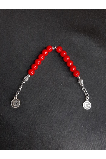 MRYart Red Glass Beads Zaza Prayer Beads