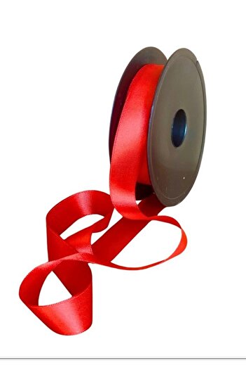 EL İŞİ DİY CRAFT Red Satin Fabric Ribbon 2.5 cm X 35 Meters Handcrafted Gift Wrapping DIY Decoration Ribbon Bow